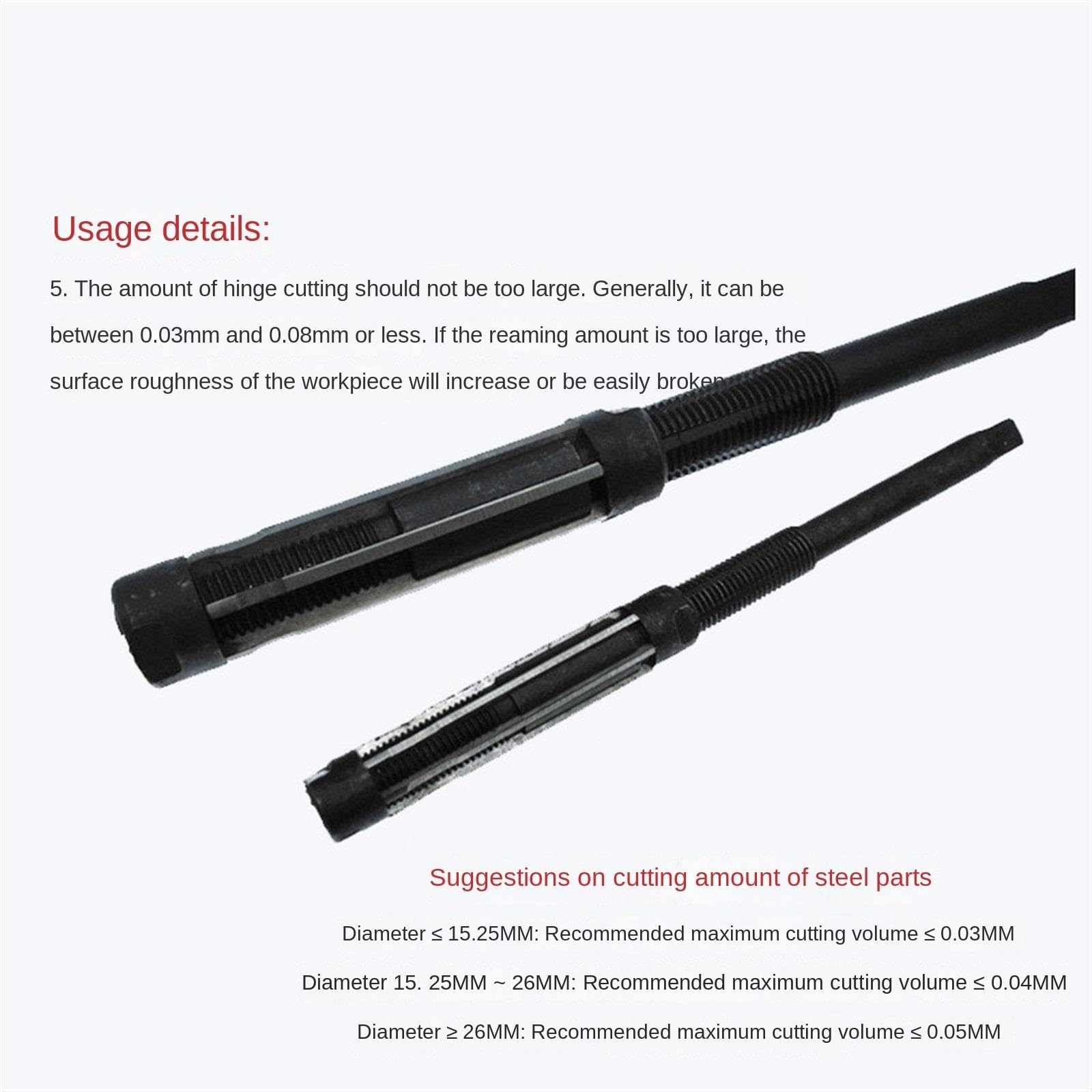 Escariadores de punta de carburo, Escariador manual ajustable de acero de alta velocidad (HSS) de 6,25 a 84 mm, escariador de alta precisión(23-26mm Adjustable L 210mm)