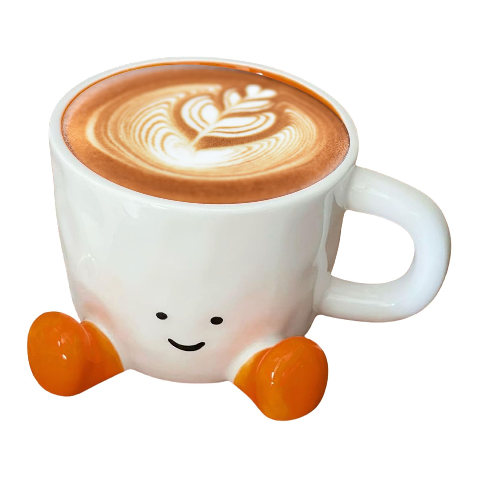 Keramiktasse, originelle Kaffeetasse, handgeknetetes Design, verhindert Verbrühungen, niedliches dekoratives Schreibtischzubehör für Getränke