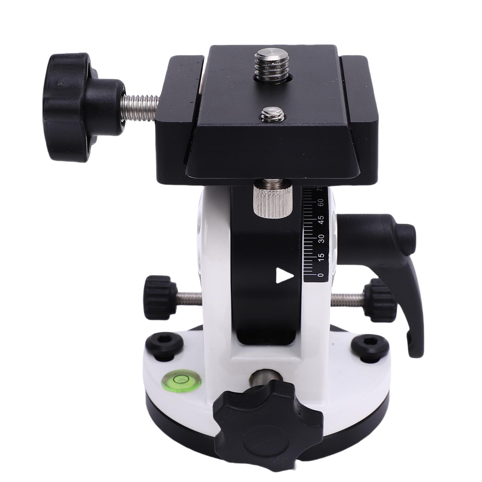 CCYLEZ Montaje de Latitud del Telescopio, Accesorios de Trípode Telescopio de Aluminio, Ajuste de 0 a 90 Grados Montaje Ecuatorial, Base de Latitud de Cuña Ecuatorial (White)