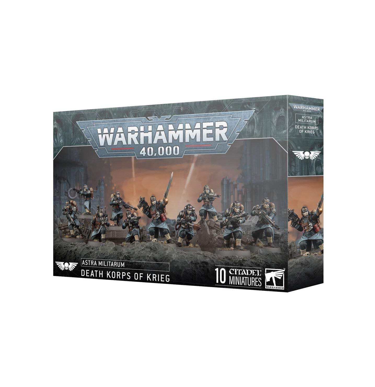 Games Workshop - Warhammer 40,000 - Astra Militarum: Death Korps of Krieg, Grey and Black, 4 inches x 3 inches x 0.5 inches