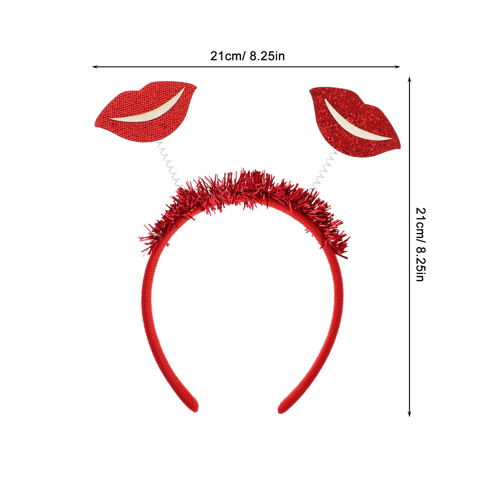 Hemobllo Serre-tête Lèvres Rouges Cupidon, Accessoire Cheveux Saint-valentin, Déguisement Saint-valentin Femme, Soirée Romantique Mariage