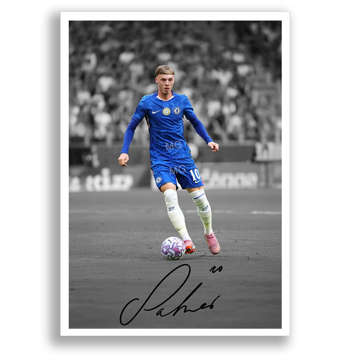 Cole Palmer Chelsea Signed Photo Poster A4/A3 Print Picture Display Framed Autograph Memorabilia for Football Fans Gift England (A3 Poster Only B+W)