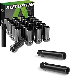 24-Piece Chrome Spline Lug Nut Set With Key For 2015-2022 Ford F-150 - 14mm X 1.50 Thread (AP-5654)