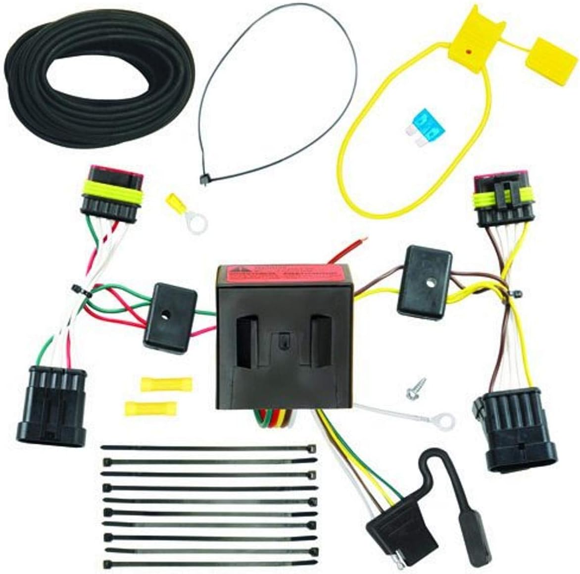 TekonshaTow Ready T-One® T-Connector Harness, 4-Way Flat, Compatible with Select Fiat 500