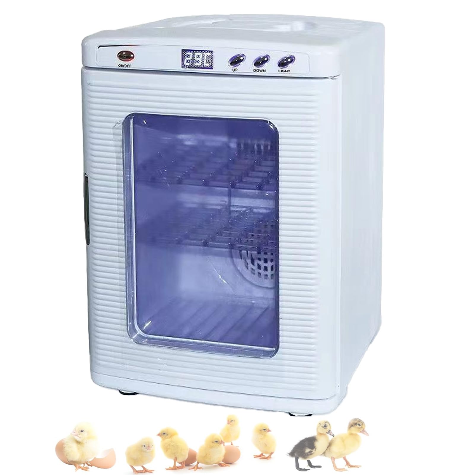 Pnpaea Reptile Egg Incubator, 25L 400 W Portable Chameleon Lizard Turtle Heating Brooders Thermostat Box, Incubator, Breeding for Snake Tortoise,Incubation Hatcher, Cooling White