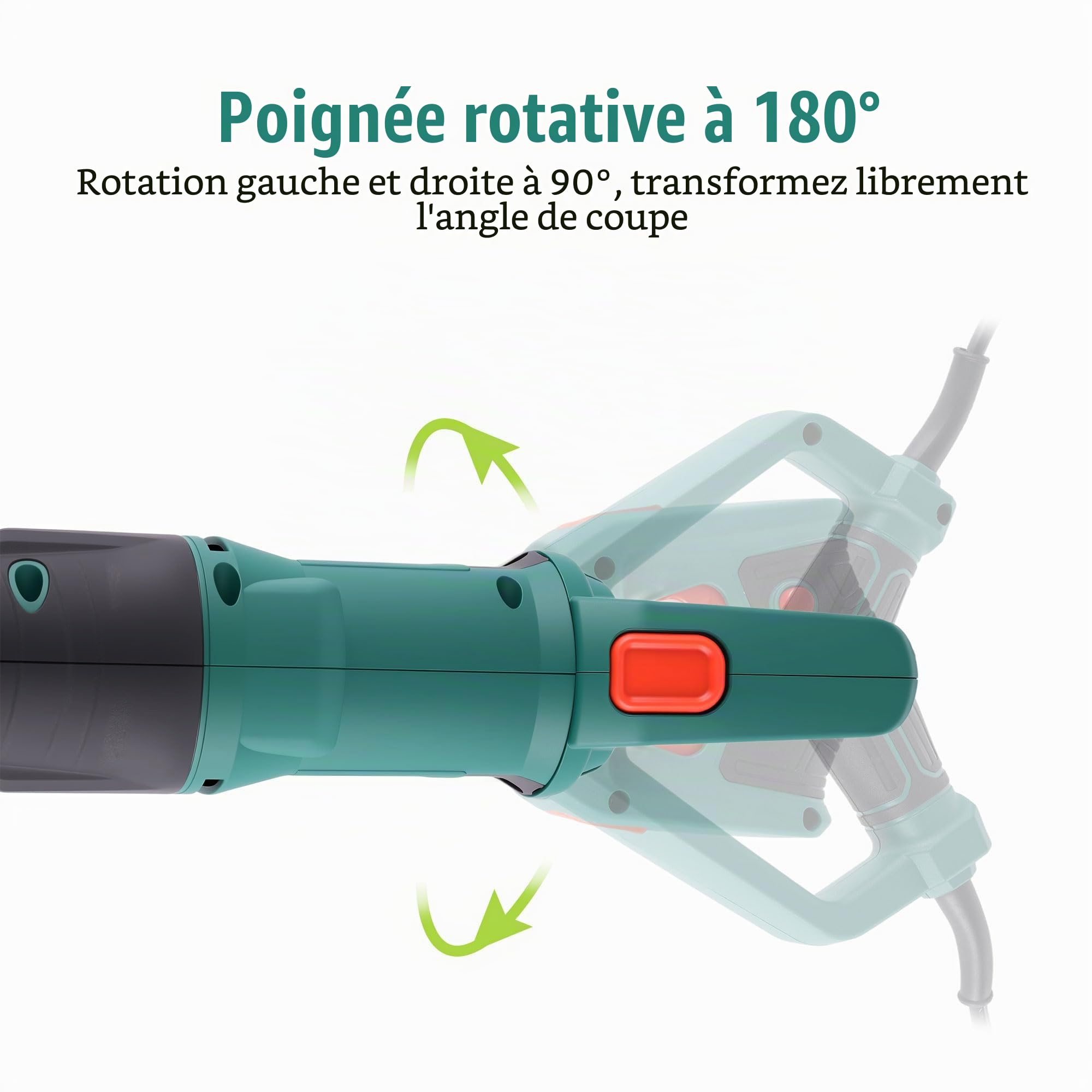 POSENPRO Scie Sabre 750W Professional, Course de 22mm, Poignée Rotative à 180°, Vitesse Variable 0-2800 SPM, Changement de Lame Sans Outil, Scie Sabre Filaire Idéale pour Coupe Bois, Métal & PVC