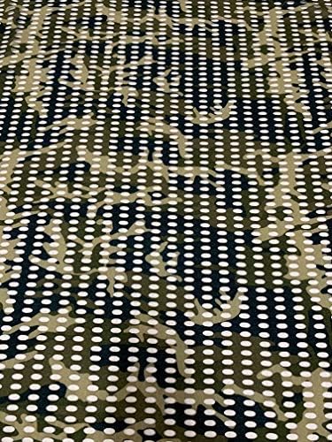 Miniatura 3 de Nylon Spandex 4 maneras estiran la malla ovalada de la red del camuflaje 32.8 ft m