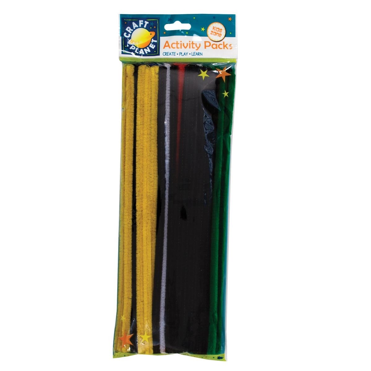 Docrafts Craft Planet Chenille Stems Pipe Cleaners 60 Pack Assorted Colours 30cm