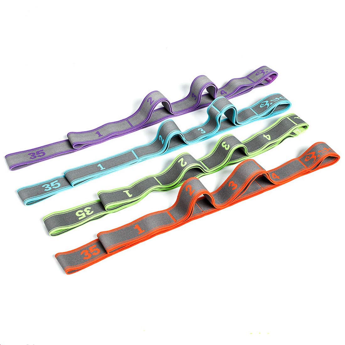 Stretch Strap With Multi Loops Yoga Exercise Trainer Bands latin band (Green) - Image 4