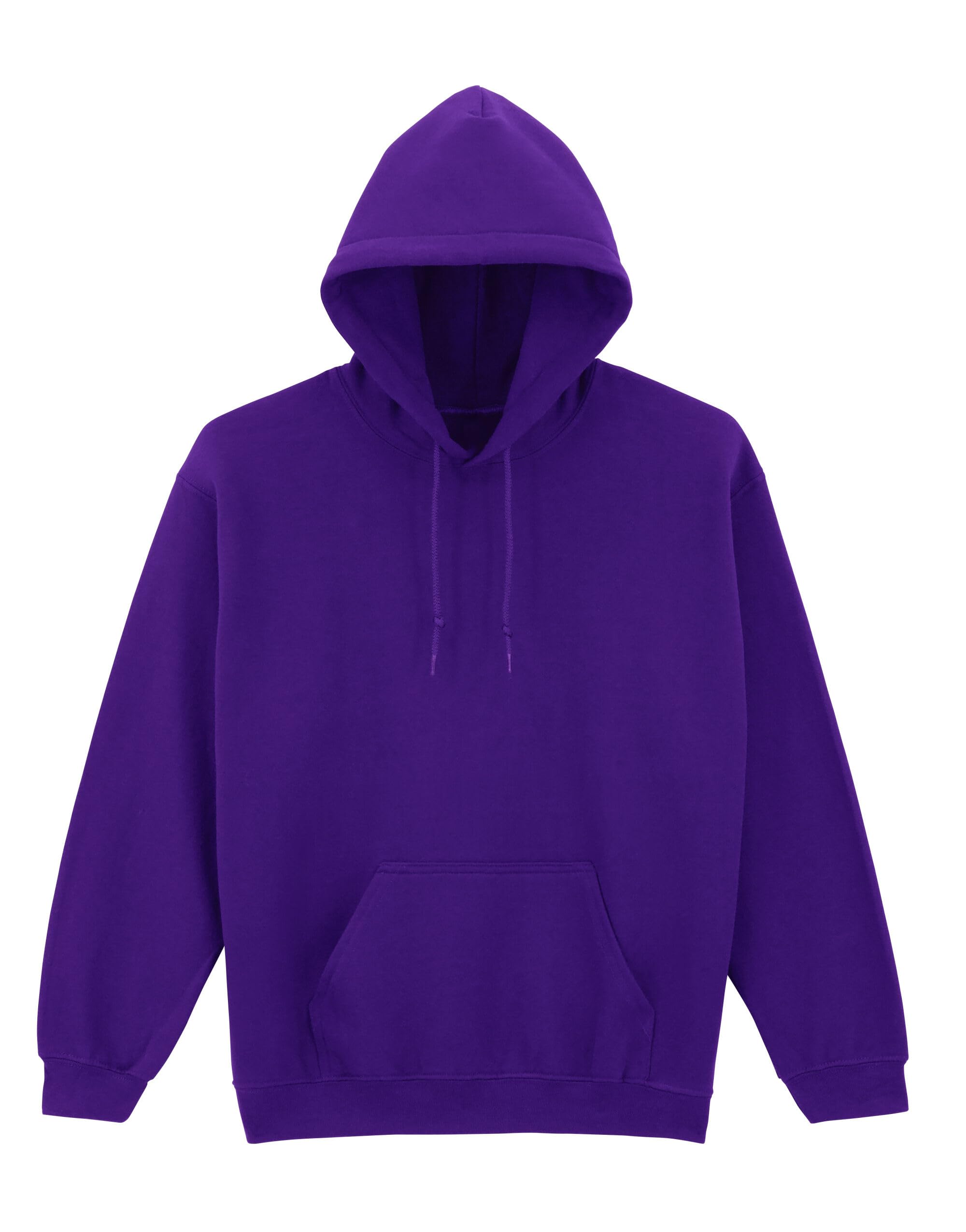 Coozo Men's Purple Classic Hooded Sweatshirt – - L