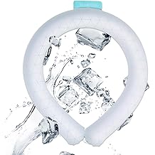 BLUEFEEL Neck Cooler Ice Ring | Wearable Cooling Tube Neck Wrap with Gel Ice Pack | Personal Air Conditioner for Heat Relief, Outdoor Activities, Hot Summer - Instant Freeze Below 64&deg;F (Grid)
