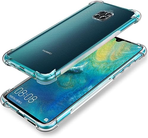 Miniatura 4 de iCoverCase Compatible con Huawei Mate 20 Pro, funda delgada de poliuretano termoplástico suave con absorción de golpes, transparente