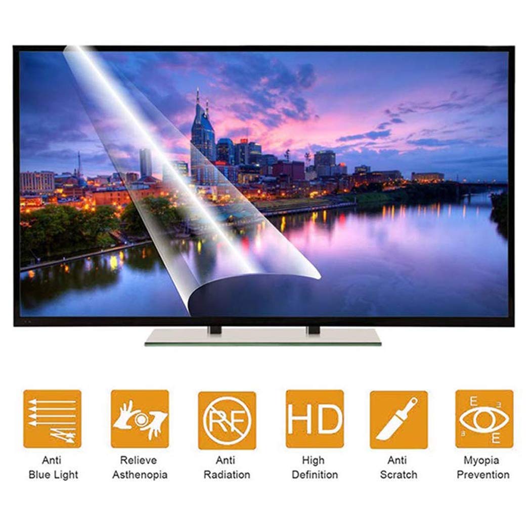 Pellicola protettiva per schermo anti luce blu da 32-75 pollici Pellicola salvaschermo per monitor TV opaca Antiriflesso Ridurre l'affaticamento degli occhi per LCD LED OLED HDTV,34"815*345mm