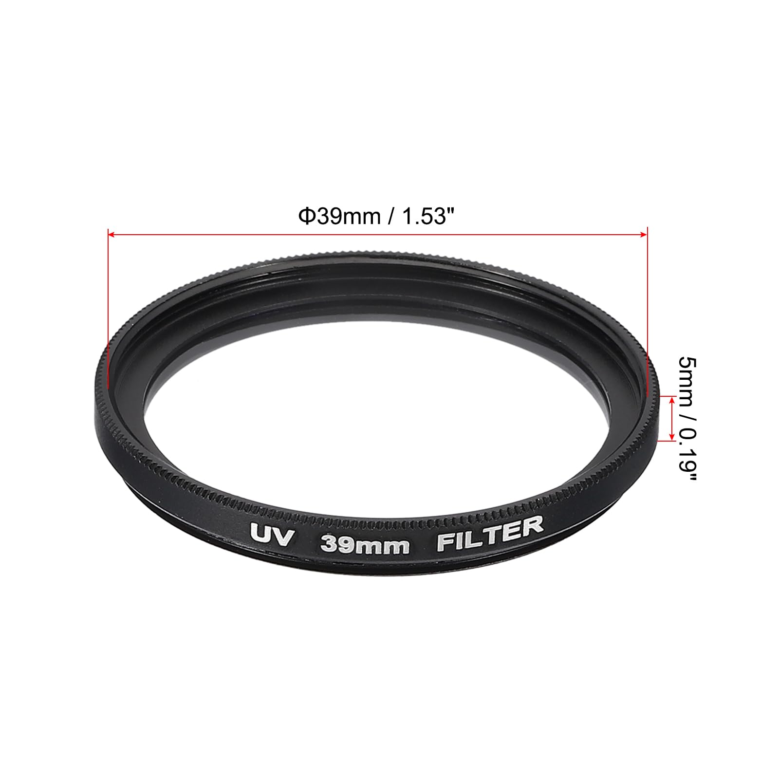 MECCANIXITY UV Lens Filter Camera Protection Filter 39mm HD Hydrophobic Scratch Resistant for Camera Photography Lens 1 Pcs