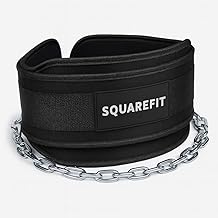 Heavy Weight Lifitng Belts for Pullups, Gym Lifting, Powerlifting, Squat, Bodybuilding, Heavy Duty Steel Chain | Workout Belt with Comfertbale Back Support Free Size