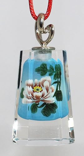 Miniatura 3 de Cherry Blossom (pintado a mano Art Glass Colgante de vidrioApple de color blanco a doble cara hecho a mano Ornamento Prisma Encanto