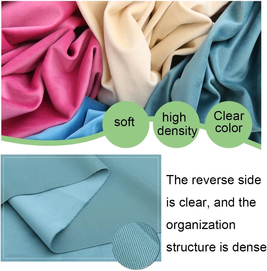 未处理 Velvet Velour Fabric Stretch Dress Fabric Velour Material Soft Velour Material for Sewing, Apparel, Costume, Craft Velvet Fabric for Costumes and Crafting(1.47X2m)