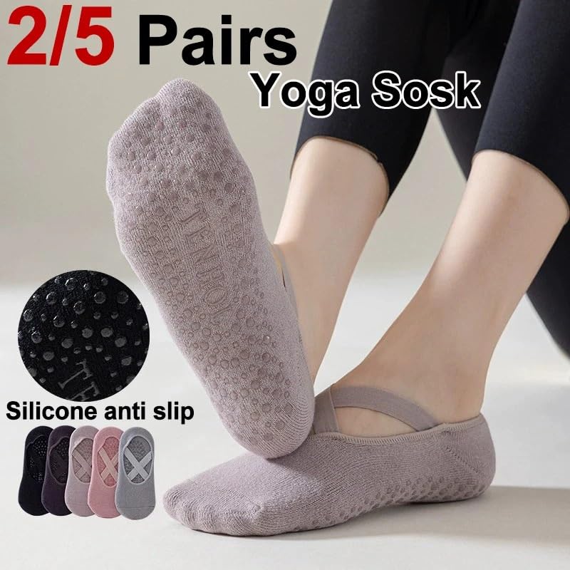 Calcetines de yoga for mujer silicona algodón