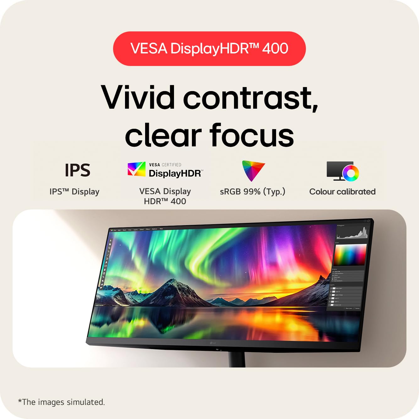 34IN IPS UW FHD 2560X1080 21:9 - 1000:1 400CD/M2 HDMI/DP