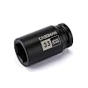 CASOMAN 34 Drive x 33 mm Deep 6 PT Impact Socket, CR-MO, 34-inch Drive 6 Point Axle Nut Socket for Easy Removal of Axle Shaft Nuts 33MM