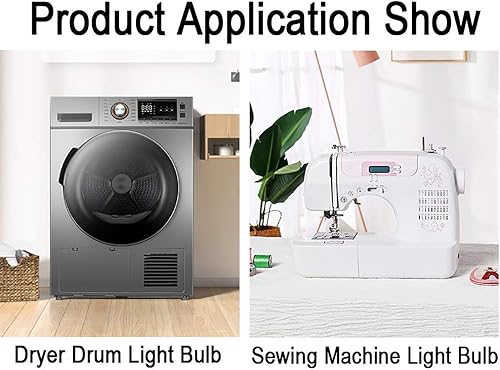 Miniatura 8 de WE4M305 WE05X20431 - Bombilla de tambor para secadora de 3.5 W 120 V, pieza de repuesto compatible con secadores Hotpoint GE para 14200559 14201091,