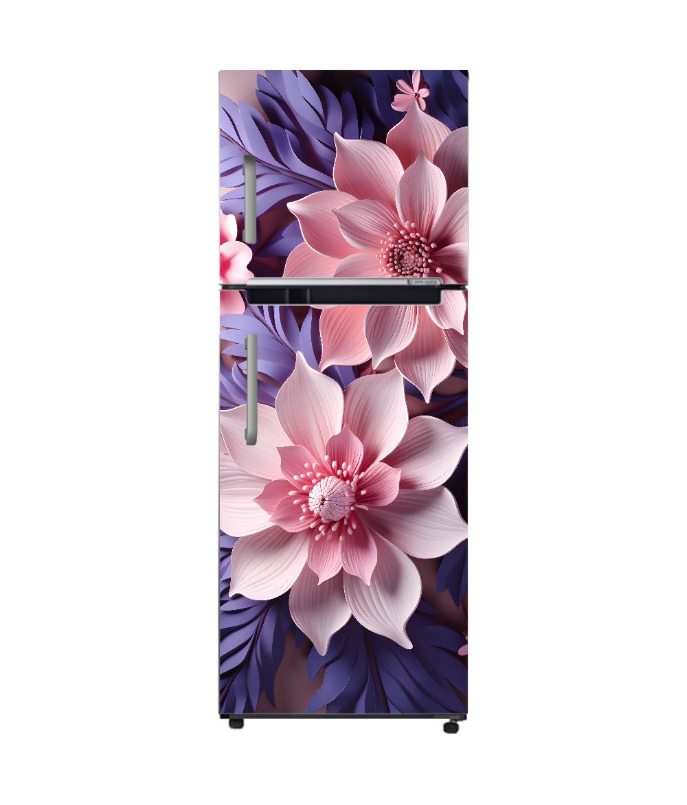 DesignDecor Pink Flower Fridge Wallpaper Double Door I Refrigerator Sticker Double Door I Fridge Stickers Double Door Full I Freeze Sticker I Refrigerator Wallpaper I Double Door Fridge Sticker (B0D2J772D6) Amazon Price History, Amazon Price Tracker