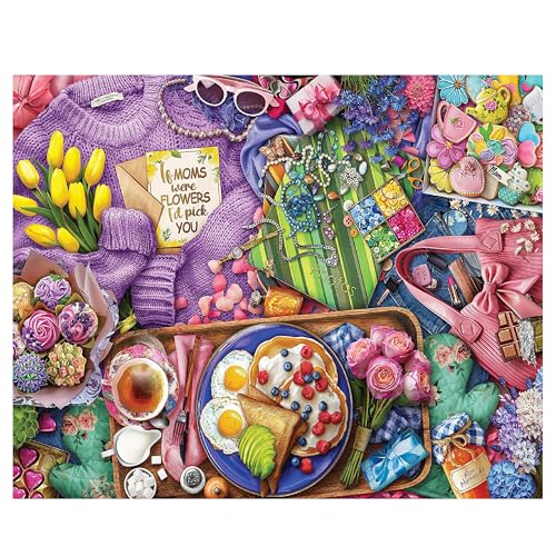 White Mountain Rompecabezas 1000 Piezas Día de la Madre, Collage Te Amo Mamá | Piezas Grandes, Regalo para Adultos y Familia, 24"x30" miniatura 3