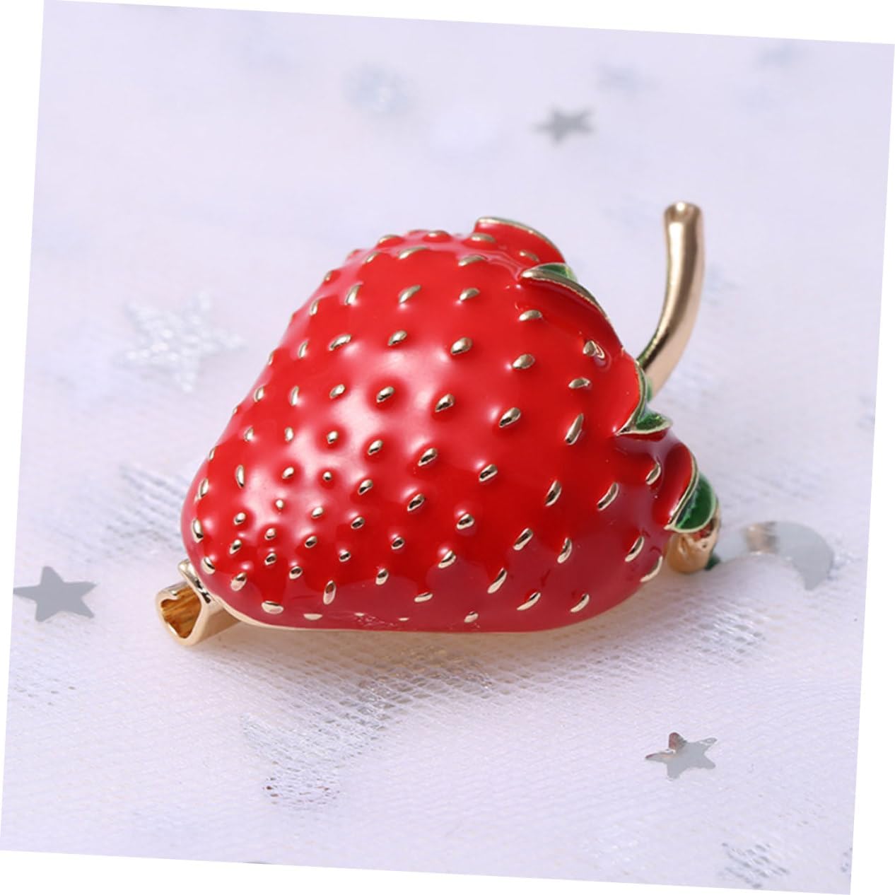 VANZACK 1pc Strawberry Brooch for Boy Girl Girls Cute Decorative Corsage Dress Breastpin Scarf Buckle Clothes Pin for Bags Hats and Scarves