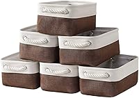 Vista 25 de Cesta de organización y almacenamiento para organizar, paquete de 4 cubos grandes de almacenamiento de tela de 16 x 12 x 8 pulgadas, canastas