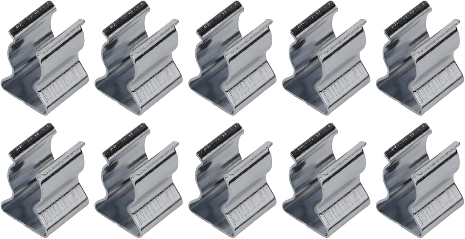 TOOL SPRING TERRY CLIPS 10pcs Manganese Steel Open Type Multi-Size (6mm-28mm) for Garage Shack Courtyard Cabinet, Holds Tools Brooms Brushes Rakes Pipes(6mm)
