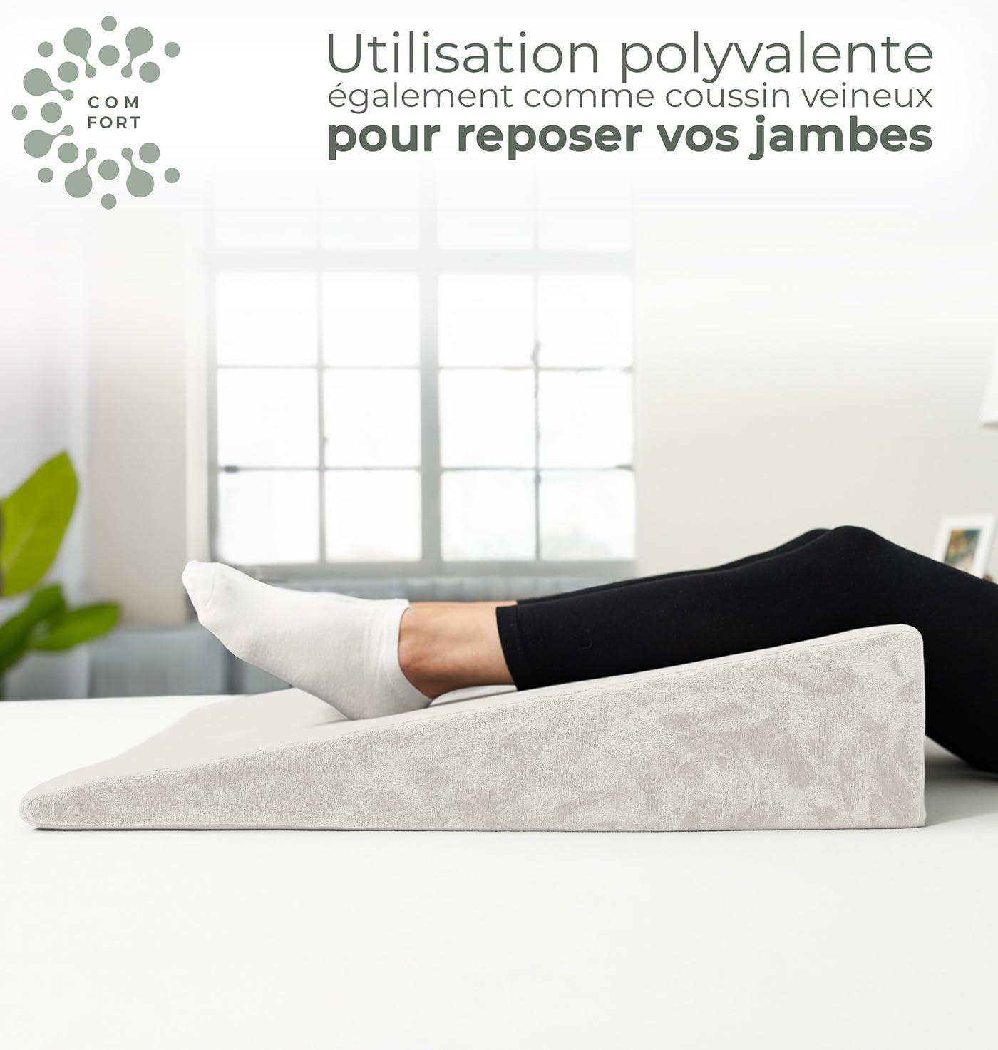 Well B4 Coussin cale pour lit et canapé, cale de Matelas, Reflux [avec 2 Zones de Couchage], de Lecture pour rehausser Le Sommeil comme tête, rehausseur de lit, de Soutien
