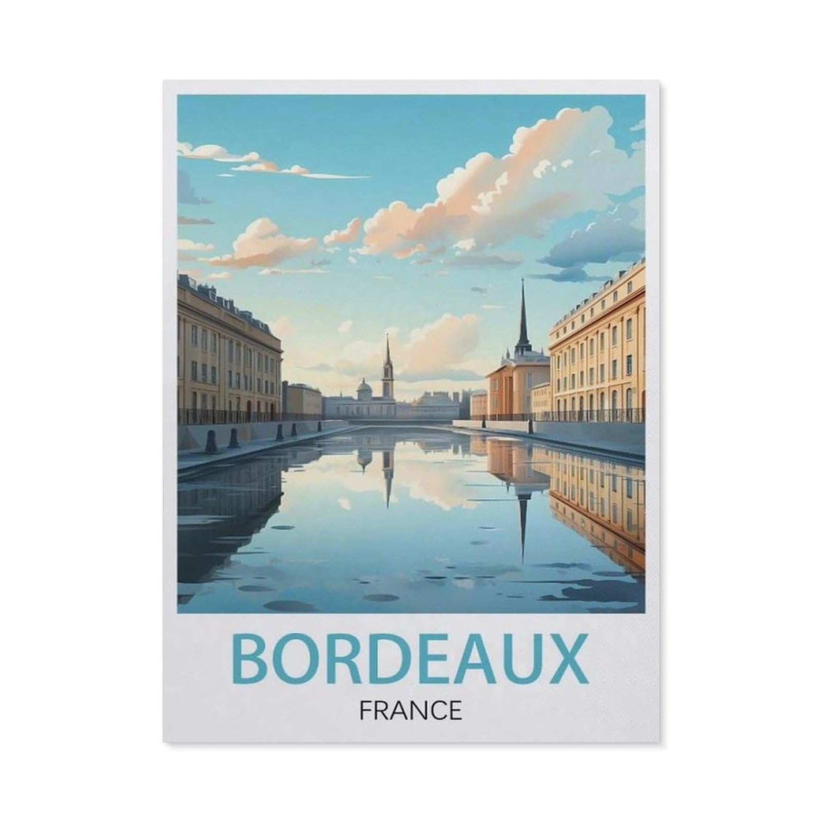 Puzzles 1000 Pièces pour Adultes，Bordeaux-France，Puzzle 1000 Pièces pour Adultes Jeu Jouets Cadeau Puzzle 1000 Pièces pour Cadeau Éducatif Adulte（75x50cm）-BF58