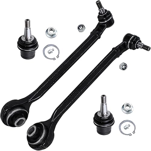 Detroit Axle - Kit de 4 brazos de control delanteros para Chrysler 300 Dodge Challenger Charger Magnum, 2 brazos de control delantero inferiores con