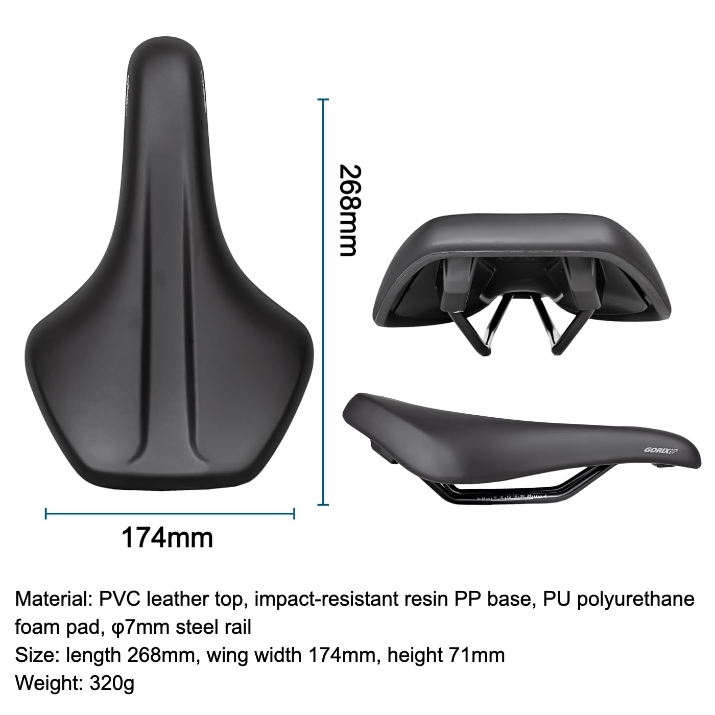 Sillin Mtb Sillu00edn Ancho Para Bicicleta De Montau00f1a Y