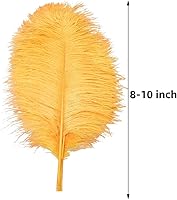 Vista 106 de 24 piezas de plumas de avestruz blanco natural de 10-12 pulgadas (25-30cm) para centros de mesa de bodas y fiestas, arreglos florales y decoración