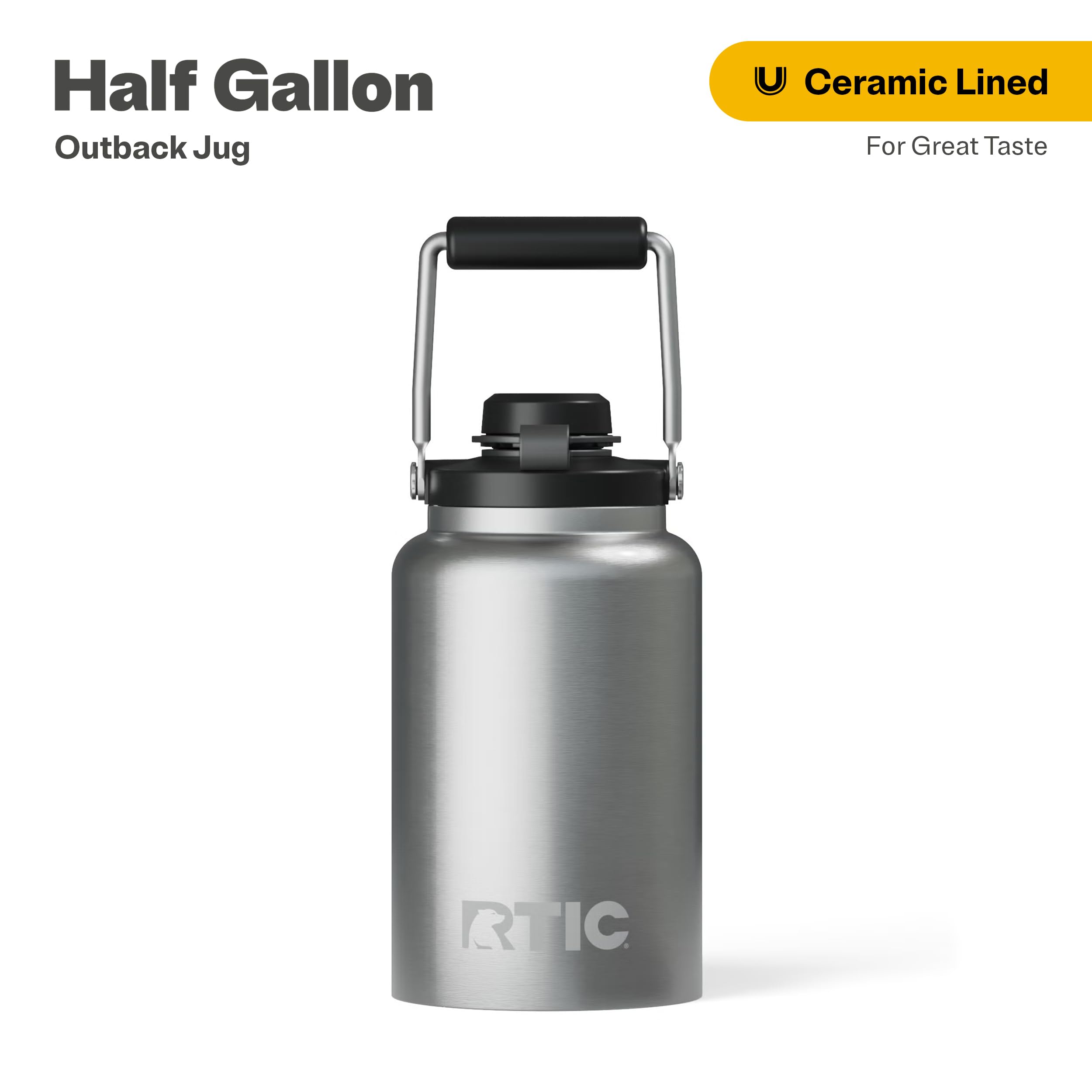 Amazon.com: RTIC Half Gallon Outback Jug, Stainless Steel