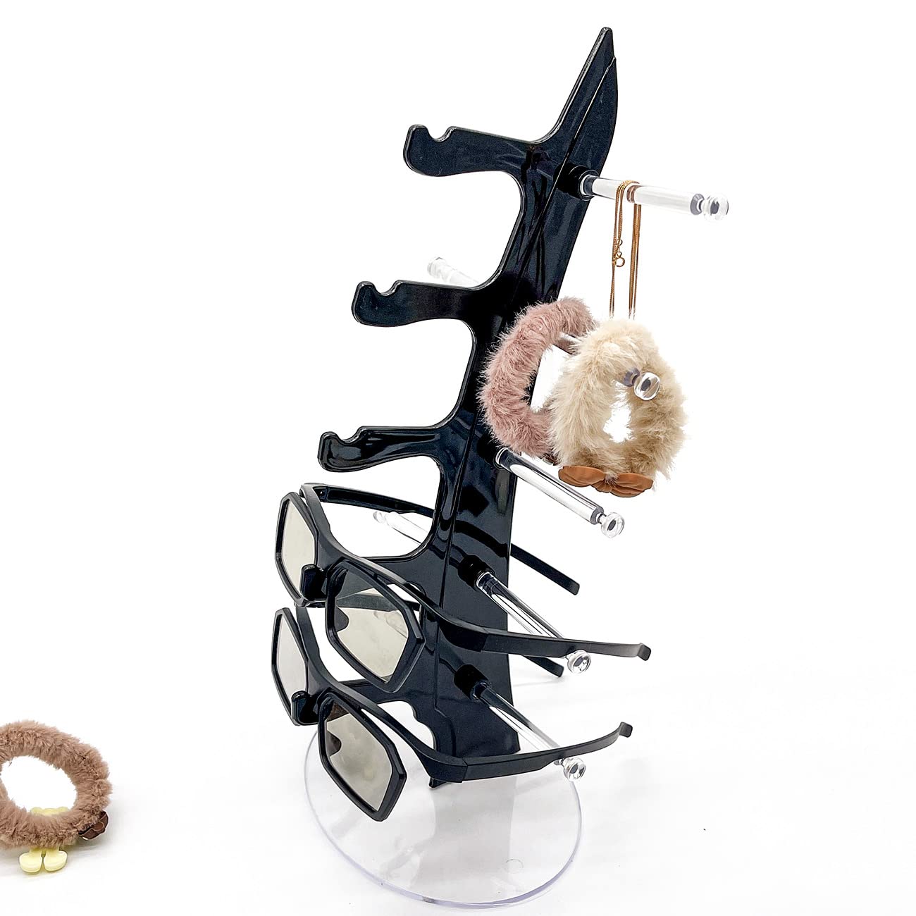 Supporto per occhiali Portaocchiali Espositore Da Sole Per Occhiali a 5 Strati Sole Sunglasses Display per la Conservazione e la Presentazione, per casa, ufficio, scrivania, idea regalo