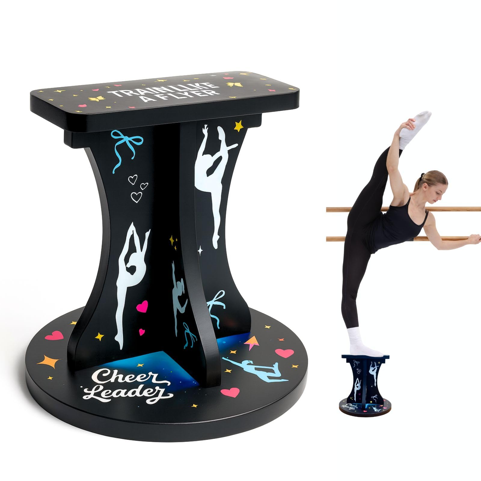 flyer stand cheer-Cheerleading Flyer Training Stand Balance Trainer for Flyers Stunt Practice Stability Board Core Strength and Balance Drill