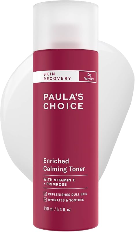 Skin Recovery Calming Toner for Sensitive Skin, 6.4 Fl Oz | Soothing Toner with Hyaluronic Acid, Vitamin E & Primrose, Hydrates & Replenishes Dry, Sensitive Skin, Fragrance-Free