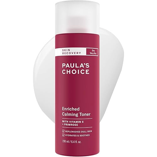 Paula's Choice Skin Recovery Calming Face Toner, Toner for Face with Hyaluronic Acid, Vitamin E & Primrose, Hydrates, Replenishes & Soothes Skin, Dry & Sensitive Skin, Frangrance Free, 6.4oz