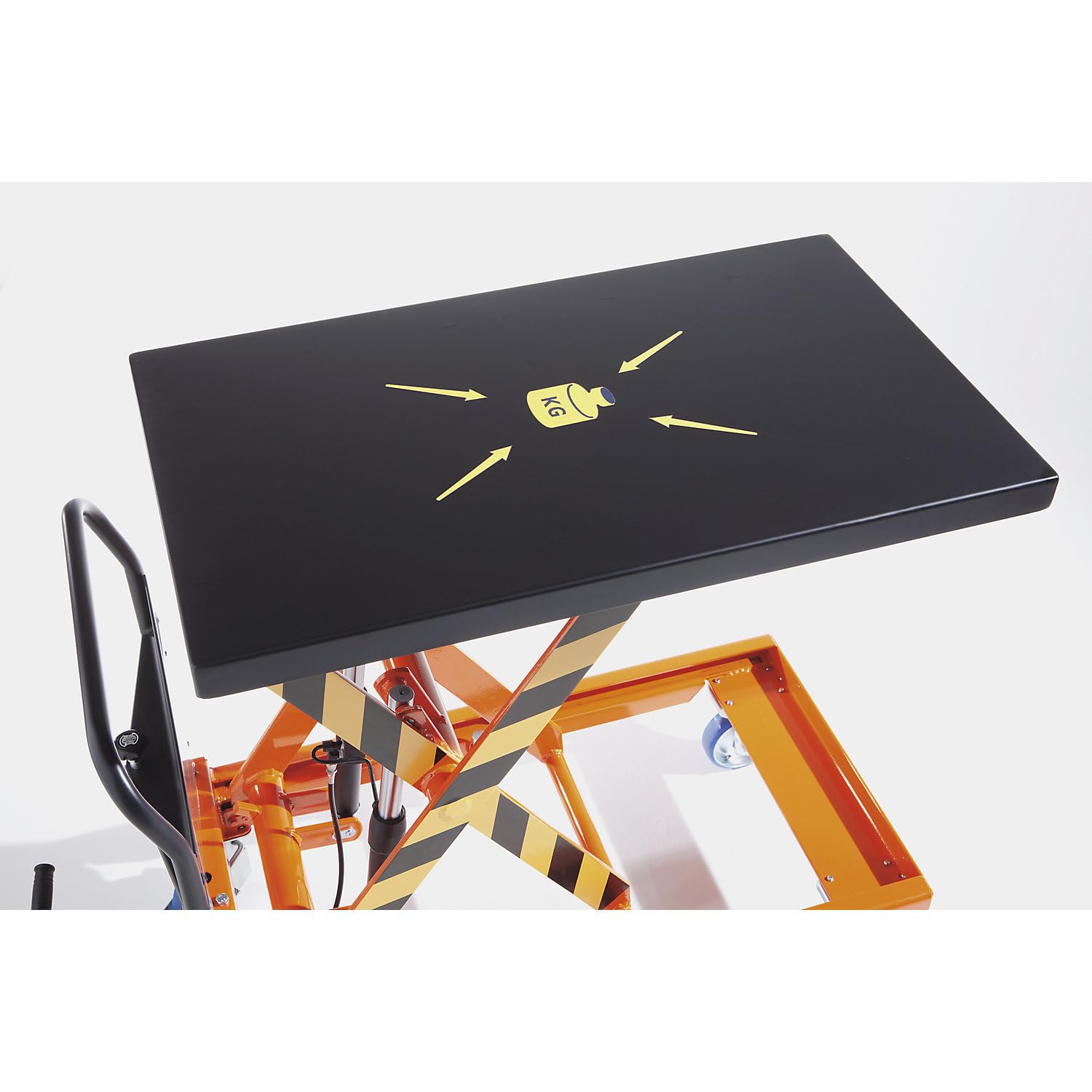 kaiserkraft | Scheren-Hubwagen | Tragfähigkeit 400 kg, Hub je Pedaltritt mit QuickLift 28 mm