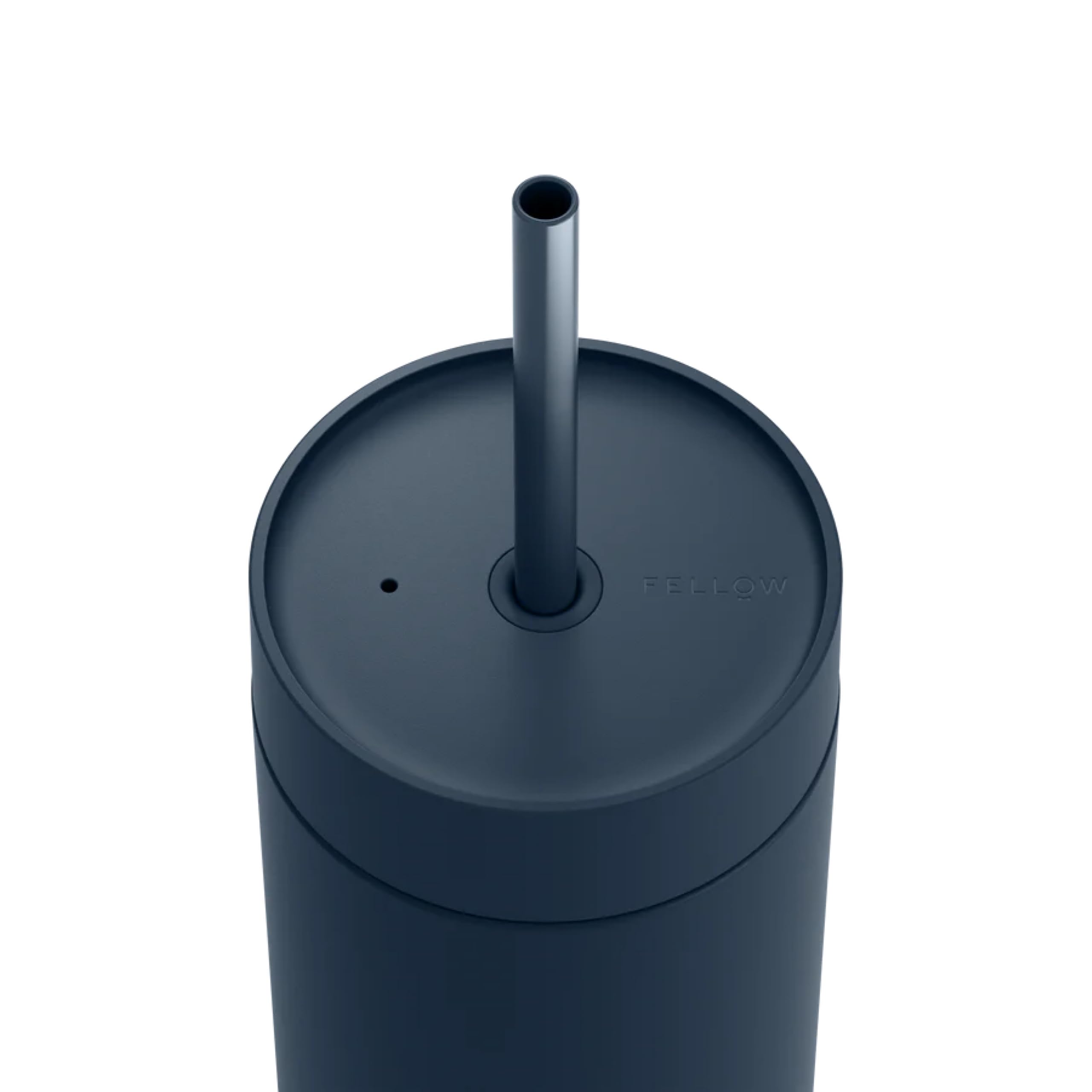 Fellow Botella de agua fría Carter de 20 onzas para agua, té helado, café, batidos, café helado y más, vaso de acero inoxidable aislado al vacío con tapa resistente a derrames y popote, color azul