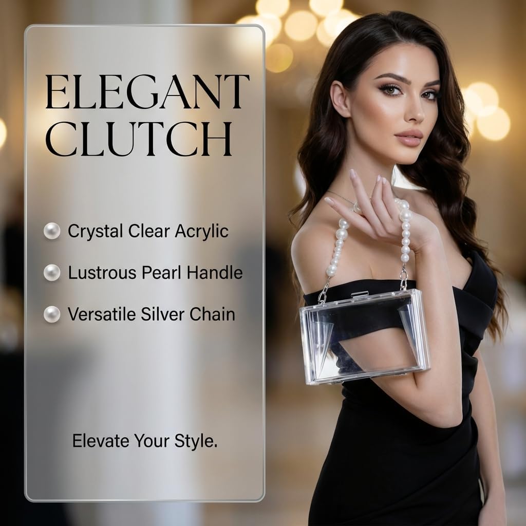 Ladies Clear Acrylic Moon and Star Rhinestone Chain Bag Sparkly Transparant Clutch Purse for Women Evening