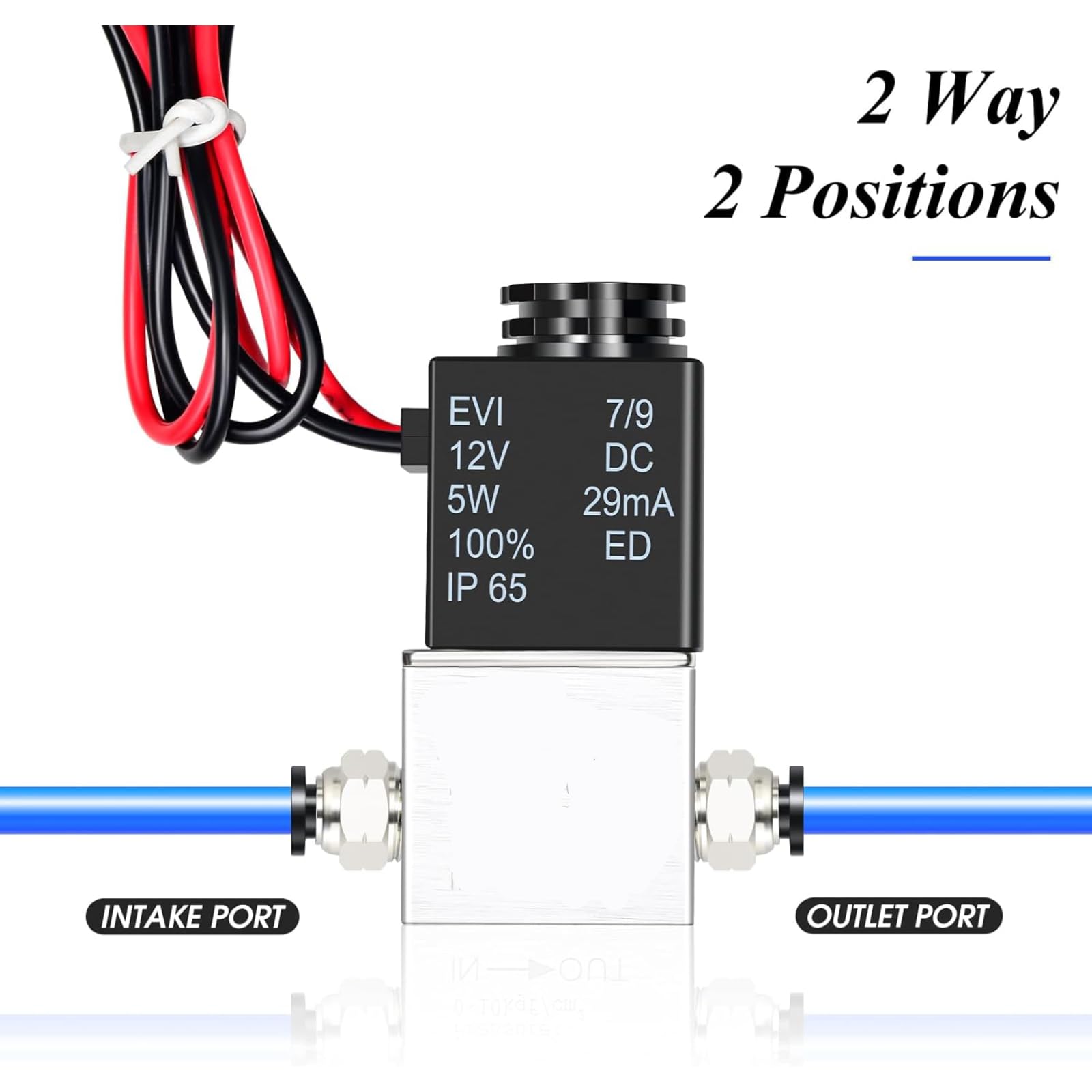 1/4 "NPT Pneumatyczne Elektrozawór, 12 V DC 2 Way Normalnie Zamknięty Pneumatyczny Elektrownia Elektrowni Elektrowni Powietrza do Powietrza, Gazu, Cieczy, Wody