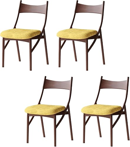 Miniatura 22 de Sillas de comedor de madera, sillas de comedor, silla de cocina, silla lateral de cocina con respaldo alto con paquete suave para salas de estar,