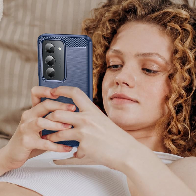Image of Hybrid Carbon Fiber Back Case for Redmi 15 5G (Blue)