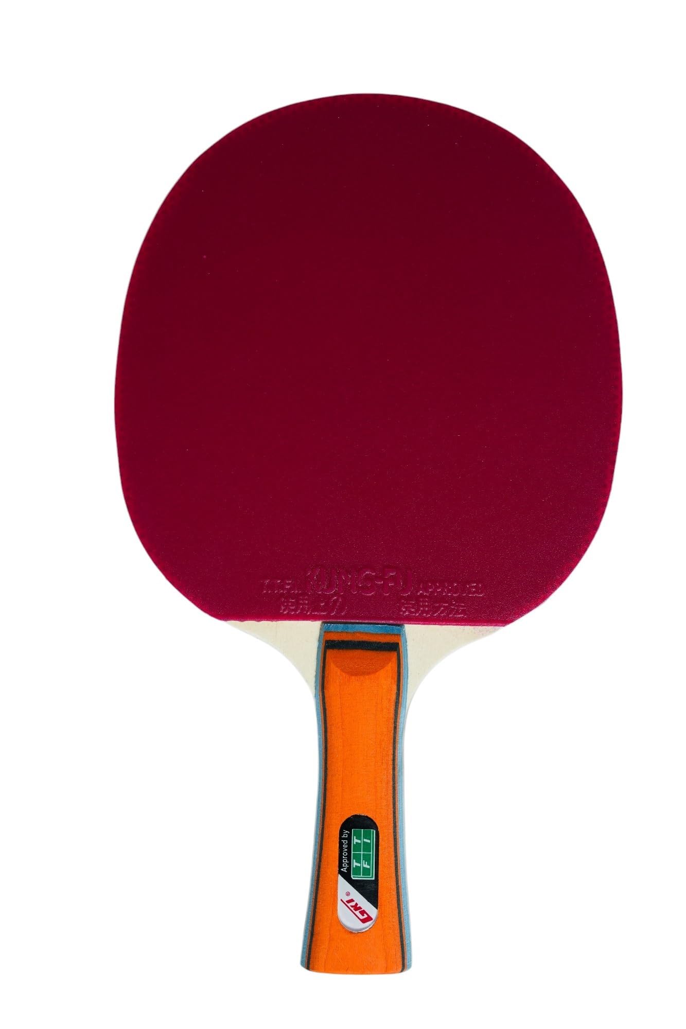 Kung-Fu TT Racquet Coloured Wooden Colored Handle, TTFI Approved