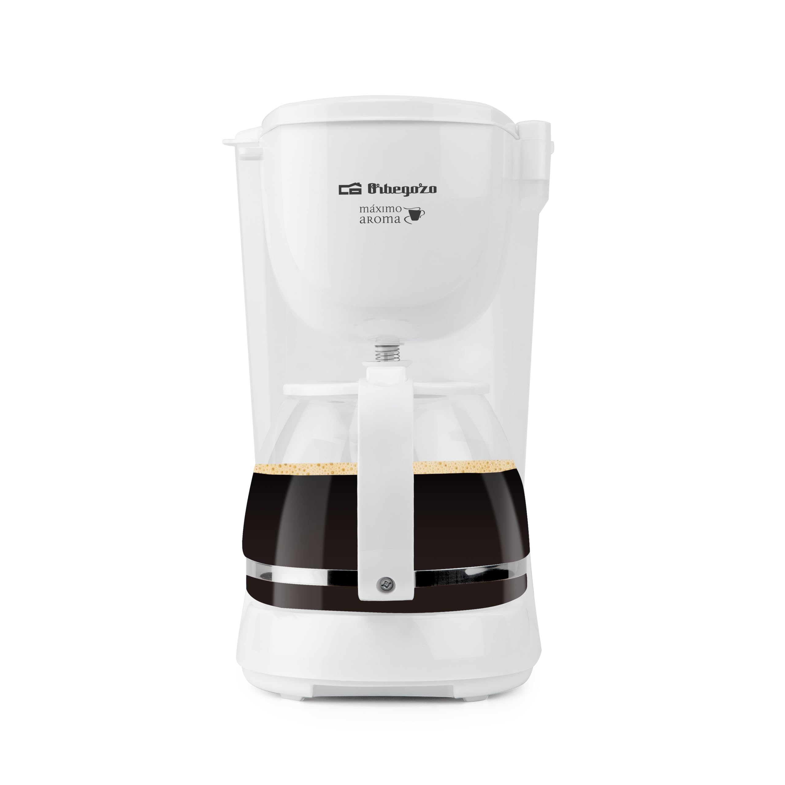 Orbegozo CG 4051 ekspres do kawy z kroplami 12 filiżanek 750 W, szklany dzbanek 1,25 l nadaje się do mycia w zmywarce, wyjmowany stały filtr, automatyczne wyłączanie, system zapobiegający kapaniu