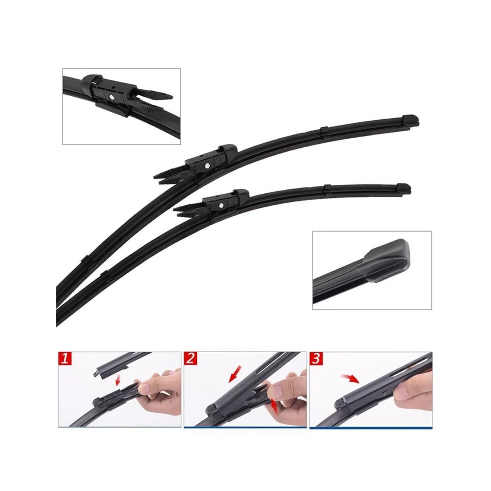 Escobillas Limpiaparabrisa Para Para Qashqai J10 2006-2013 Escobilla Limpiaparabrisas Delantera Coche Limpiaparabrisas Automático Ventana Delantera 24"+16"
