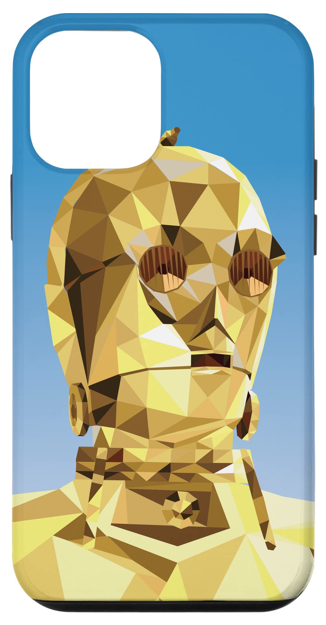Coque iPhone 12 Mini Star Wars C-3PO anti-rayure motif géométrique bleu - 4